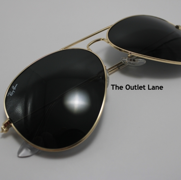 Model Display Ray-Ban Aviator Black Lens Gold Frame RB3025 Classic - Picture 7 of 16